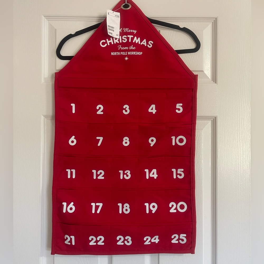 NWT Christmas hanging Advent calendar